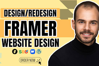 design framer ai automation saas landing page, chatbot and ai agent website