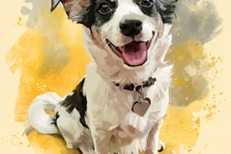 draw a caricature of your dog cat or other pet