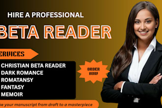 beta read your dark fantasy, romantasy, memoir, or christian novel
