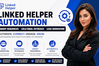 do linked helper automation smart sequences cold email outreach lead generation