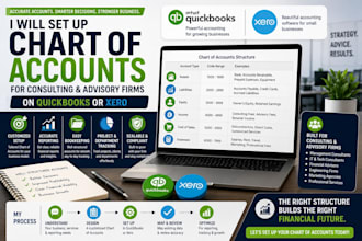set up chart of accounts for consulting and advisory firms on quickbooks or xero