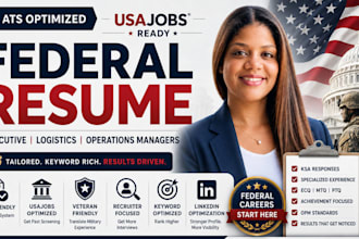 write an ats resume for federal,executive CV,logistics,operations managers