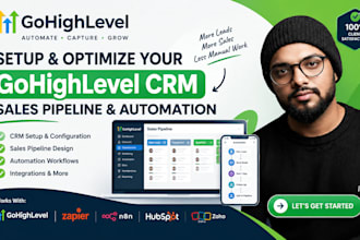setup gohighlevel crm, sales pipeline and ghl automation