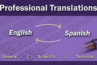 translate english and spanish documents and scientific articles