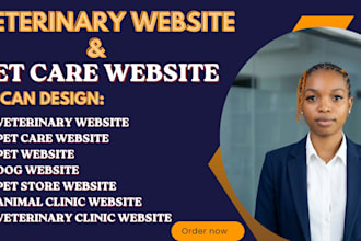 design pet care website, veterinary website, clinic website