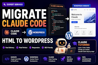 migrate claude code HTML to wordpress claude tutoring claude website claude code