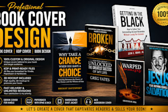 do book cover design, ebook cover, book design, and amazon KDP book cover