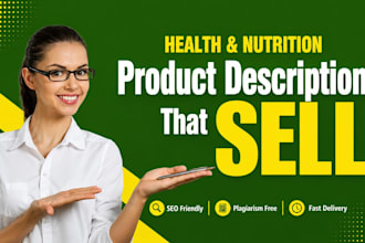 write health and nutrition product descriptions that sell