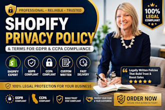 write a shopify privacy policy and terms for gdpr ccpa compliance