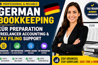 do german bookkeeping, eÜr preparation, freelancer accounting and tax filing