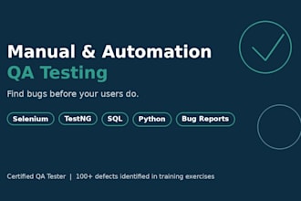 manually test your website or app and find bugs