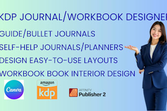 kdp guided journals activity self help book interior layout designer canva