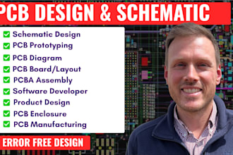 do schematic design circuit layout pcb  assembly hardware development pcb design