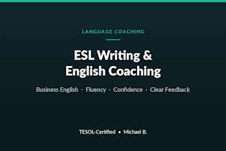 coach your english writing and help you sound more natural and fluent