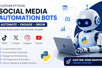 create social medial bot, twitter bot, instagram bot, tiktok bot