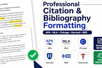 professionally format citations, references and bibliography