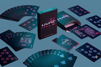 design card game board game card game art, playing cards, box mockup, tcg