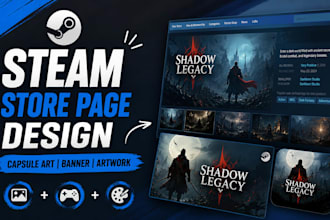 design steam capsule art steam store page game banner steam assets
