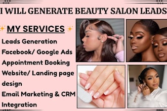 generate beauty salon leads, hair installation, nail salon, and cosmetics leads