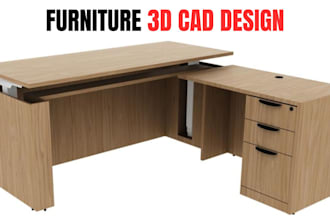 create industrial furniture 3d cad design with 3d modeling for manufacturing