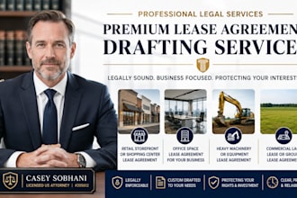 draft a legal heavy machinery and commercial equipment lease agreement