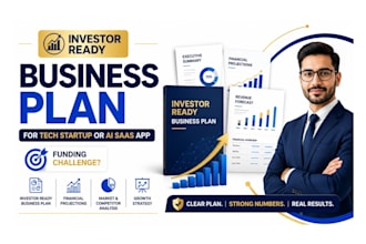write an investor ready business plan for your tech startup or ai saas app