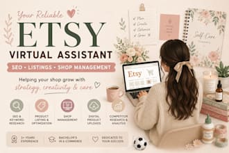 be your etsy virtual assistant for SEO listings and shop management