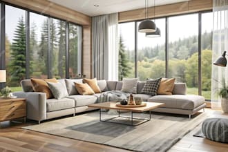 interior design, 3d rendering, kitchen design and 3d modeling service