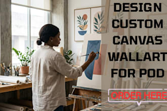 design custom canvas wall art for your print on demand store