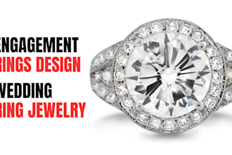 develop engagement ring design and wedding ring cad jewelry for ready production