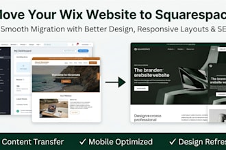migrate wix website to squarespace with redesign and SEO