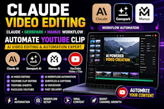 claude video edit claude genspark manus workflow automate youtube clip ai video