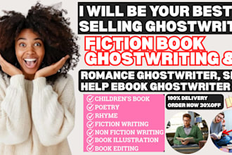 do fiction book ghostwriting, romance ghostwriter, ebook ghostwriter