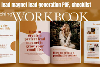 design lead magnet, lead generation PDF, checklist, and coaching workbook