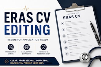 edit your eras curriculum vitae for residency