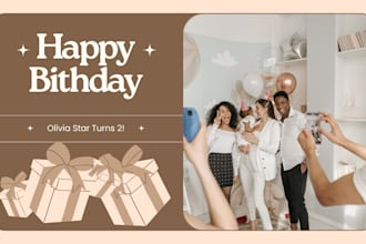 design a birthday invitation card for your party