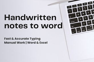 type handwritten notes into word or excel accurately