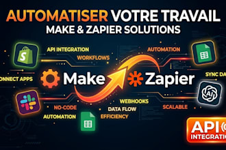 set up make com or zapier automation and API integration