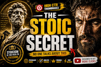 create high CTR stoicism quotes youtube thumbnails