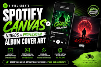 create spotify canvas videos and professional album cover art
