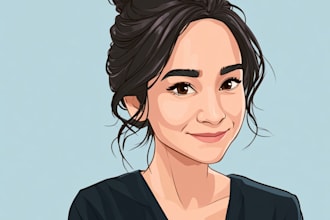 create simple cartoon portrait