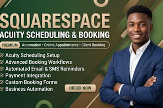 setup squarespace acuity scheduling and booking workflows
