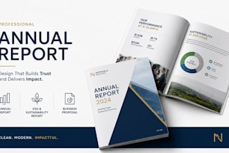 design annual report  business proposal  esg and sustainability report
