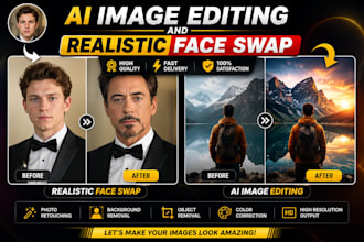 do ai image editing and realistic head and face swap