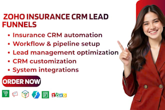 zoho zoho bigin zoho campaign zoho flow insurance CRM automation and lead funnel