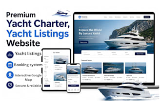 build yacht charter website, boat rental, yacht listings, multivendor website