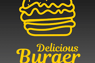 design a delicious burger and food logo