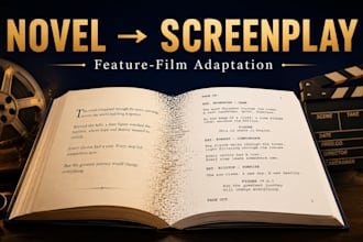 adapt your novel into a feature film screenplay with pitch materials