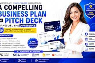 design investor ready venture capital pitch decks, bank loan sba business plan