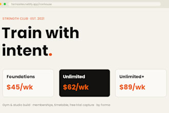 design a website for your gym, studio or coaching business